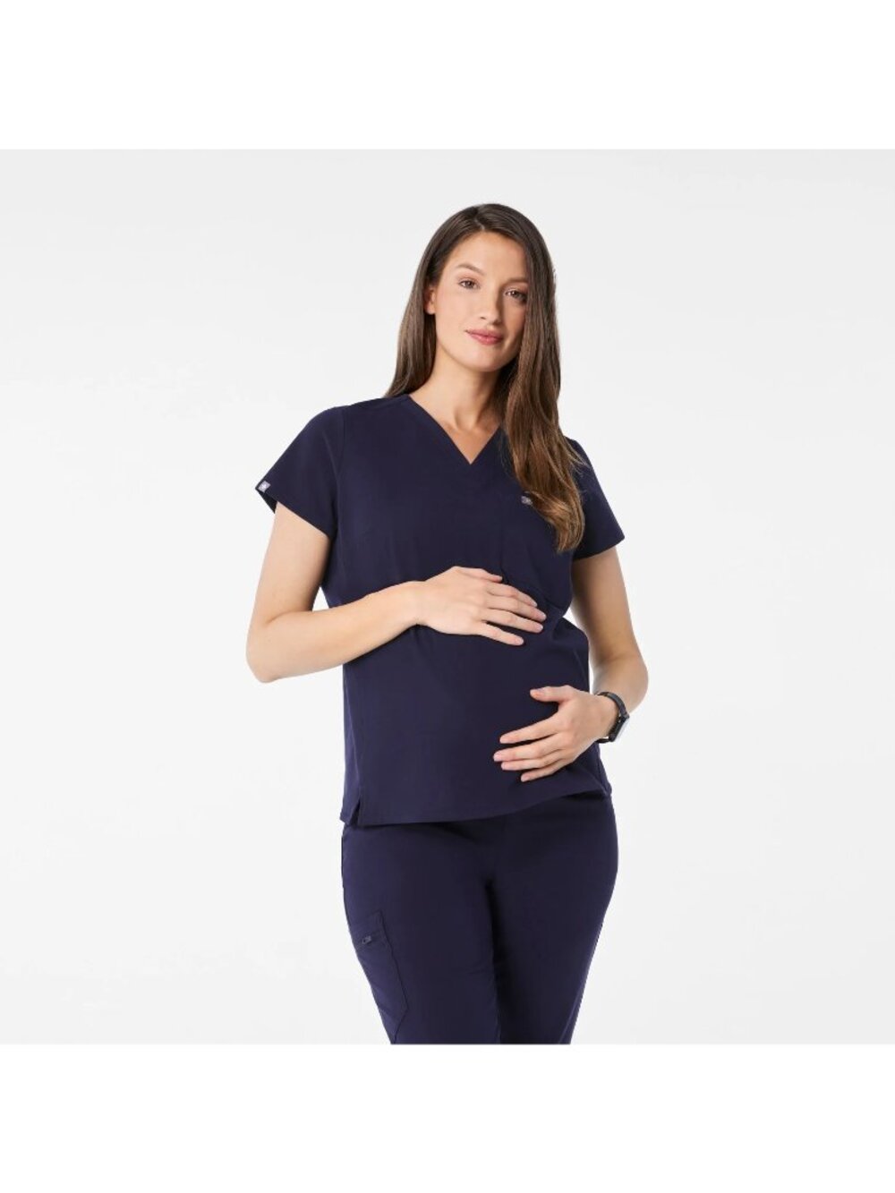 FIGS Maternity Navy V Neck Scrub Top Size XXL NEW NWT
